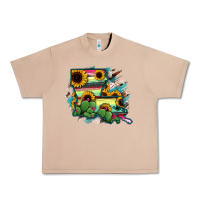 Burro Louisiana Map Sunflower Cactus Serape Urban Heavy Tee - RanaPortraitStore