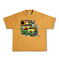 Peanut Butter Louisiana Map Sunflower Cactus Serape Urban Heavy Tee - RanaPortraitStore