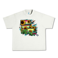Pistachio Louisiana Map Sunflower Cactus Serape Urban Heavy Tee - RanaPortraitStore