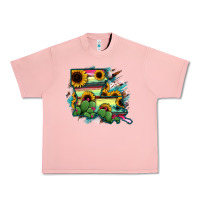 Salmon Louisiana Map Sunflower Cactus Serape Urban Heavy Tee - RanaPortraitStore