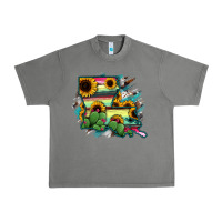 Tornado Louisiana Map Sunflower Cactus Serape Urban Heavy Tee - RanaPortraitStore