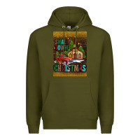 Army Green small town christmas church Premium Hoodie - AdoDesignShop