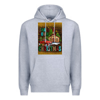 Heather Grey small town christmas church Premium Hoodie - AdoDesignShop