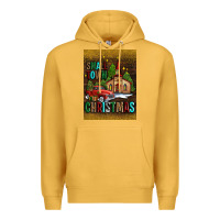 Mustard small town christmas church Premium Hoodie - AdoDesignShop