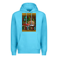 Ocean Blue small town christmas church Premium Hoodie - AdoDesignShop