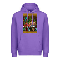Purple small town christmas church Premium Hoodie - AdoDesignShop
