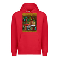 Red small town christmas church Premium Hoodie - AdoDesignShop
