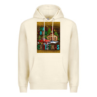 Sandshell small town christmas church Premium Hoodie - AdoDesignShop