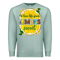 Seafoam when life gives lemons sweet Premium Sweatshirt - texasbilliewilder