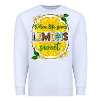 White when life gives lemons sweet Premium Sweatshirt - texasbilliewilder