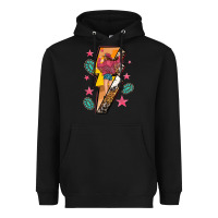 Black cowgirl with lightning bolt Heavyweight Hoodie - texasbilliewilder
