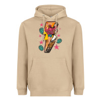 Mushroom cowgirl with lightning bolt Heavyweight Hoodie - texasbilliewilder