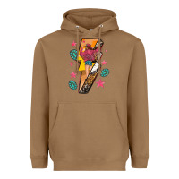 Toasted Coconut cowgirl with lightning bolt Heavyweight Hoodie - texasbilliewilder