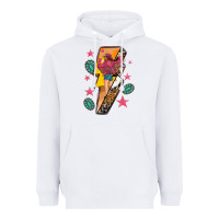 White cowgirl with lightning bolt Heavyweight Hoodie - texasbilliewilder