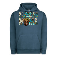 Pigment Midnight Navy blessed mama Urban Hoodie - JahusDesignShop