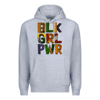 Heather Grey black girl power Premium Hoodie - BundleAndBundleShop