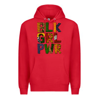 Red black girl power Premium Hoodie - BundleAndBundleShop