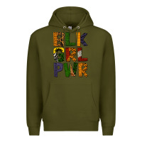 Army Green black girl power Premium Hoodie - BundleAndBundleShop