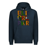 Navy black girl power Premium Hoodie - BundleAndBundleShop