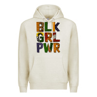 Oatmeal Heather black girl power Premium Hoodie - BundleAndBundleShop