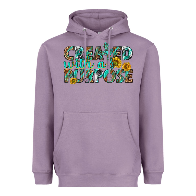 Created With A Purpose Heavyweight Hoodie by texasbilliewilder | Teevron