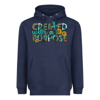 Navy created with a purpose Heavyweight Hoodie - texasbilliewilder