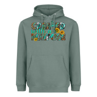 Sage created with a purpose Heavyweight Hoodie - texasbilliewilder