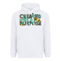 White created with a purpose Heavyweight Hoodie - texasbilliewilder