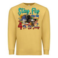 Antique Gold stay fly for the 4 th of july Premium Sweatshirt - Zillion Design Studio