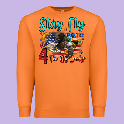 Stay Fly For The 4 Th Of July Premium Sweatshirt Designed By Zillion Design Studio