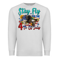 Dove Grey stay fly for the 4 th of july Premium Sweatshirt - Zillion Design Studio