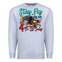 Heather Grey stay fly for the 4 th of july Premium Sweatshirt - Zillion Design Studio