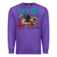 Purple stay fly for the 4 th of july Premium Sweatshirt - Zillion Design Studio