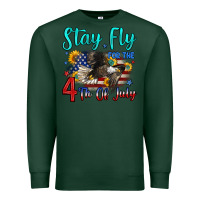 Sports Green stay fly for the 4 th of july Premium Sweatshirt - Zillion Design Studio