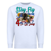 White stay fly for the 4 th of july Premium Sweatshirt - Zillion Design Studio