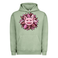 Pigment Oil Green sunflower leopard Urban Hoodie - JahusDesignShop