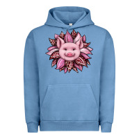 Pigment Pebble Blue sunflower leopard Urban Hoodie - JahusDesignShop