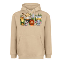 Mushroom cute baby safari animals coffee cups Heavyweight Hoodie - texasbilliewilder