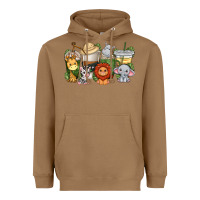 Toasted Coconut cute baby safari animals coffee cups Heavyweight Hoodie - texasbilliewilder