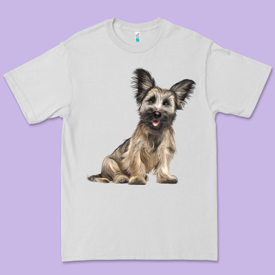 Skye Terrier Dog Illustrations Premium Tee Designed By Lillyallendesigns