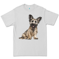 Dove Grey Skye Terrier Dog Illustrations Premium Tee - LillyAllenDesigns