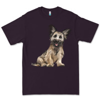 Plum Skye Terrier Dog Illustrations Premium Tee - LillyAllenDesigns