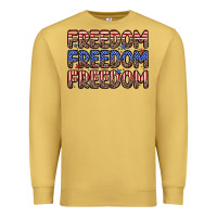 Antique Gold freedom freedom freedom Premium Sweatshirt - Zillion Design Studio