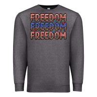 Charcoal Heather freedom freedom freedom Premium Sweatshirt - Zillion Design Studio