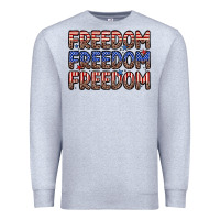 Heather Grey freedom freedom freedom Premium Sweatshirt - Zillion Design Studio