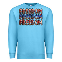 Ocean Blue freedom freedom freedom Premium Sweatshirt - Zillion Design Studio