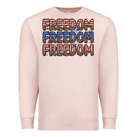 Pale Pink freedom freedom freedom Premium Sweatshirt - Zillion Design Studio