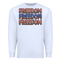 White freedom freedom freedom Premium Sweatshirt - Zillion Design Studio