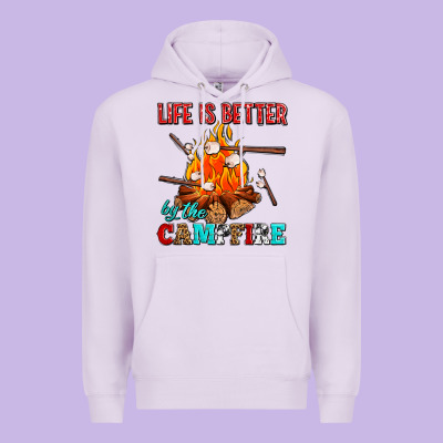 Life Is Better By The Campfire With Marshmallows Premium Hoodie Designed By Adodesignshop