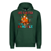 Sports Green life is better by the campfire with marshmallows Premium Hoodie - AdoDesignShop